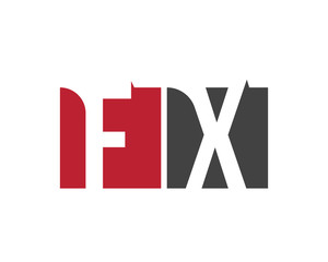 FX red square letter logo for xray, exchange, extreme, exercise