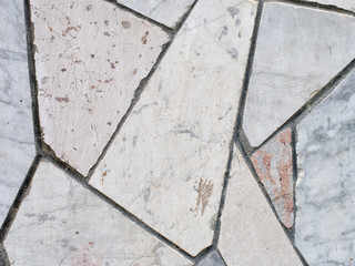 Crazy paving stone detail. Horizontal composition.