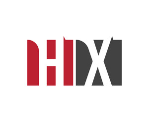 HX red square letter logo for xray, exchange, extreme, exercise