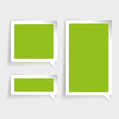 Speech bubble vector green