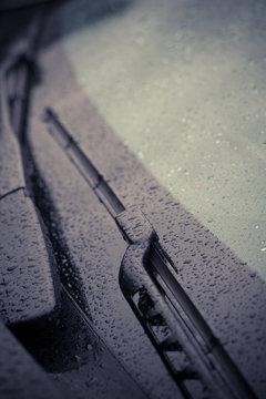 Car wipers on windshield