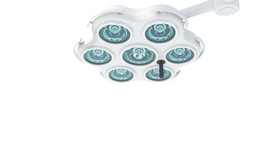 Medical lamp on white background