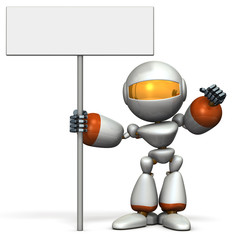 強い意志表示をするキュートなロボット