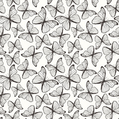 Seamless pattern with butterflies