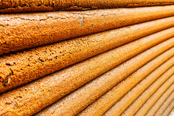 Rusty metal tube background texture