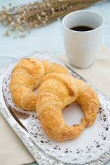 Croissant with coffee
