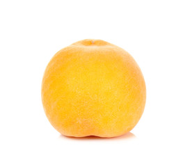 Yellow peach isolated on the white background