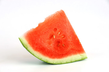 sliced watermelon isolated on white background