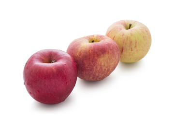 fresh apple on white background with clipping path