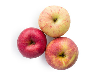 fresh apple on white background with clipping path