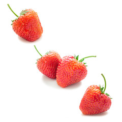 fresh strawberry on white background