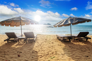 Group of chair on The beach
