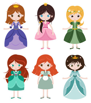 Collection of beautiful princesses.