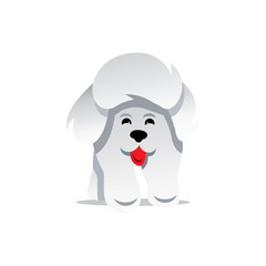 Vector Yorkshire Terrier Dog Cartoon Illustration.