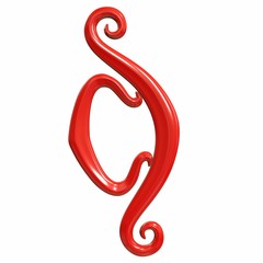 Abstract sculpture. 3d illustration