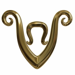 Abstract sculpture. 3d illustration