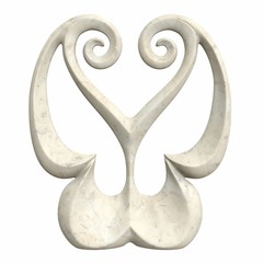 Abstract sculpture. 3d illustration