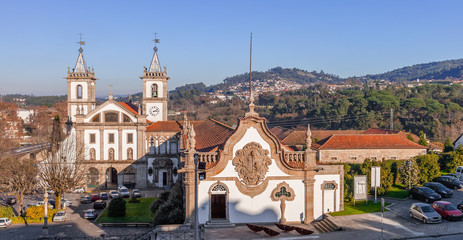 Fototapeta na wymiar S. Bento monastery in Santo Tirso, Portugal. Benedictine order. Built in the Gothic (cloister) and Baroque (church) style.
