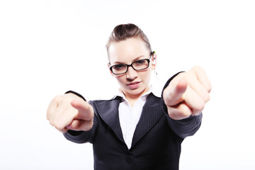 Portrait of a business lady in glasses