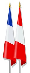 Flags: France and Austria