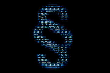 Paragraph sign in digital background / Concept of technology law