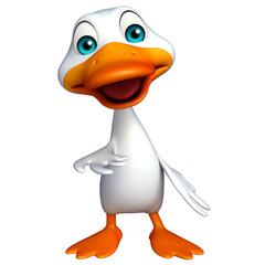 cute Duck funny cartoon character