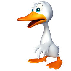 cute Duck funny cartoon character