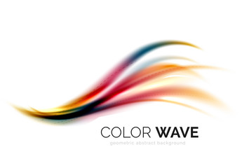 Glossy wave isolated on white background 