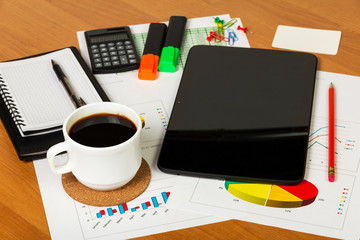 Tablet and coffee Cup 