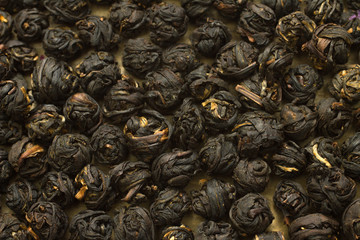 Chinese black tea leaf balls