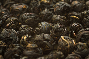 Chinese black tea leaf balls