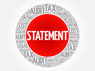 STATEMENT word cloud, business concept