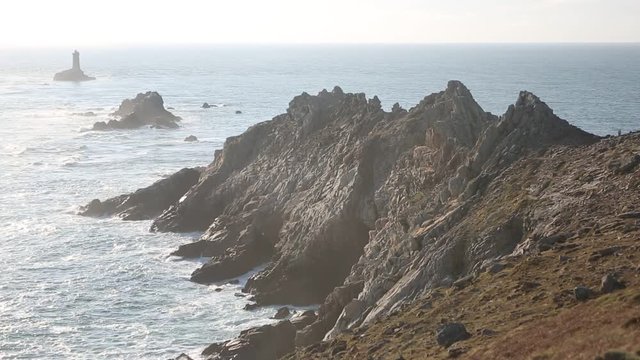 View of Pointe du Raz in Plogoff, Brittany, France