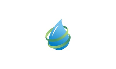 Water Drop Abstract Vector Logo Design 