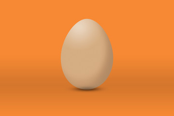 egg on orange background