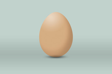 egg on green background