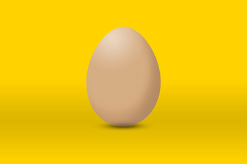 egg on yellow background