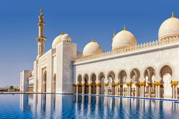 Papier Peint photo Abu Dhabi Grande Mosquée Sheikh Zayed à Abu Dhabi