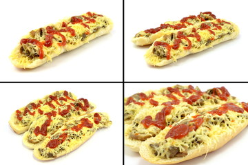 zapiekanka z pieczarkami