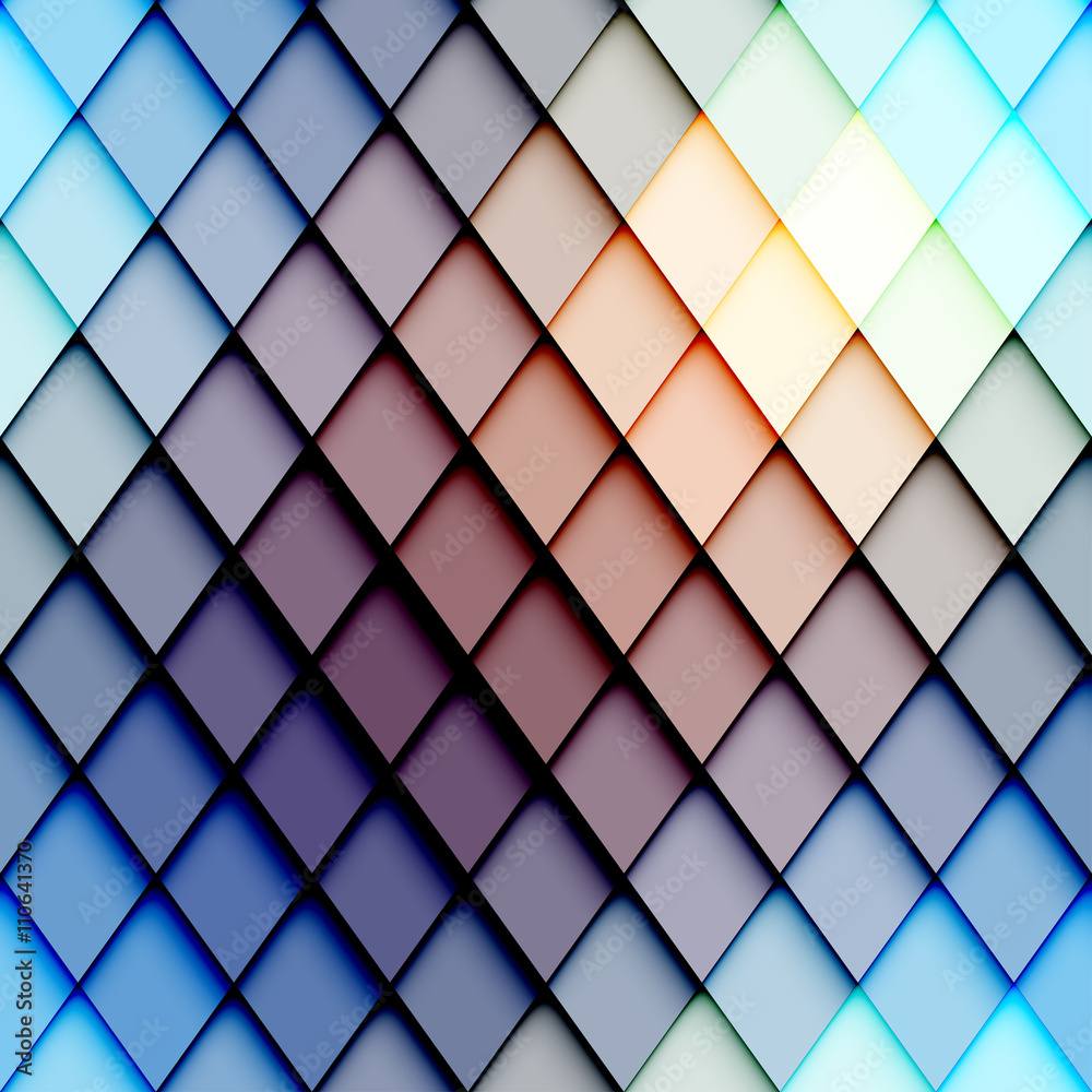 Poster abstract seamless rhombus pattern.