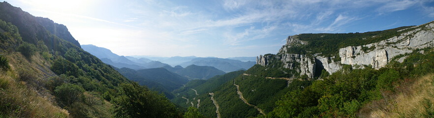 Fototapeta premium Panorama sur le col de Rousset