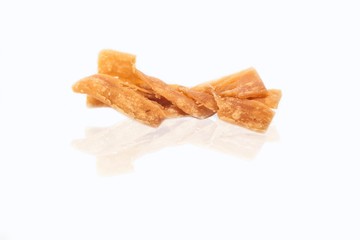 Ribbon Cookies during Chinese New Year Celebration in Asia with white background