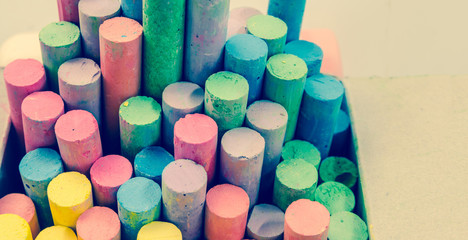 color chalk closeup