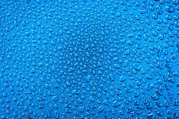 Blue water drops texture