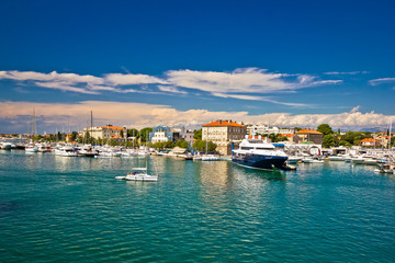 Fototapeta na wymiar Town of Zadar harbor view