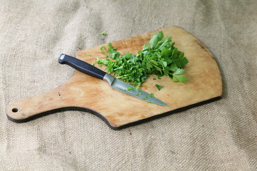 нарезка петрушки