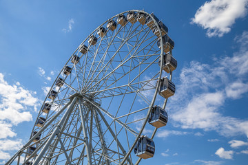 Ferris wheel joy sky clouds amusement Park