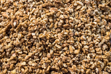 Fresh raw walnuts pile