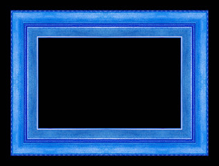 Frame wooden Carved pattern isolated on a black background.