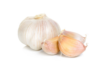 Garlic isolated on the white background